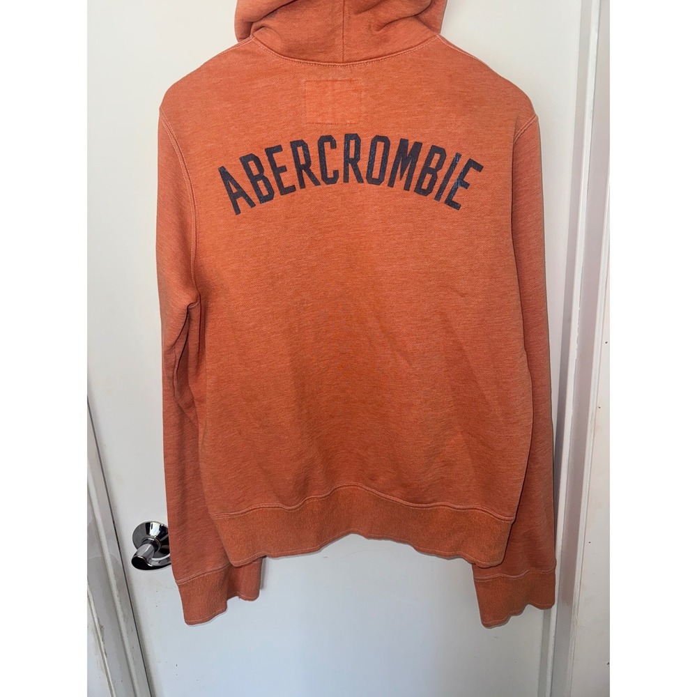 Y2K Abercrombie & Fitch Emmons Mtn Full Zip Hoodie Orange XL Graphic Sweatshirt